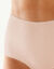 Culotte coton stretch côtes plates forme maxi (nude + pêche)