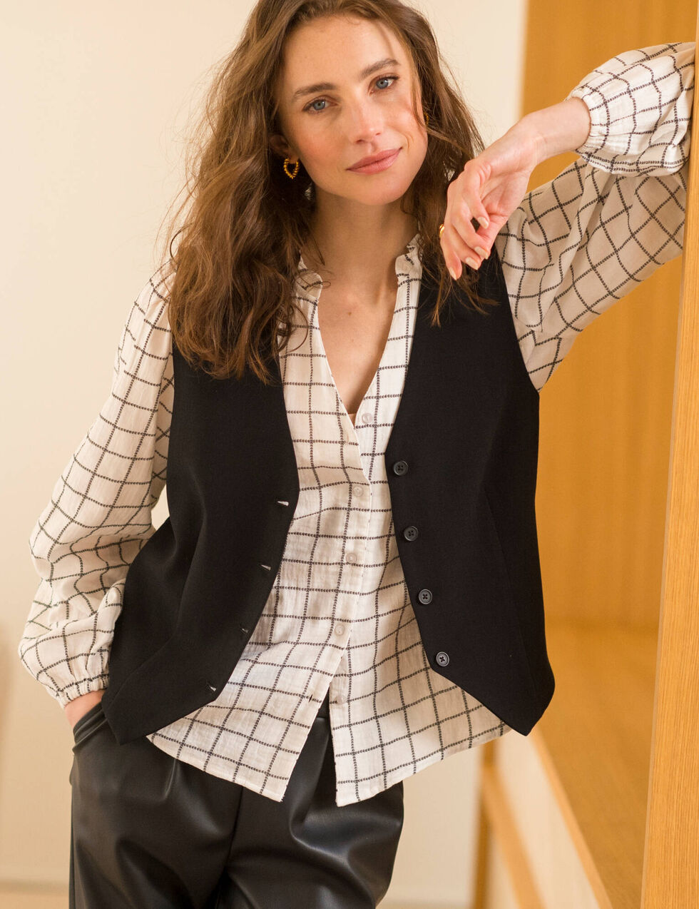 Gilet Femme RRD Noir Bouffant Taille IT 44 - Occasion Très Bon état