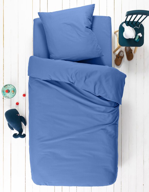 Linge de lit enfant - polycoton uni (océan) Linge de lit enfant - polycoton uni (océan)