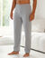Pantalon pyjama coton uni (gris chiné)