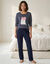 Pyjama manches longues motif "chatons" (marine)
