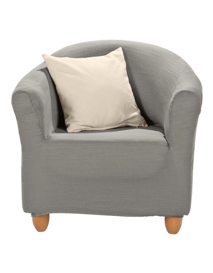 Housse extensible unie spéciale fauteuil cabriolet (gris perle)