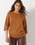 T-shirt maille brillante (noisette)
