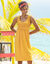 Robe plastron macramé (curry)