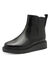 Boots cuir noir largeur confort (noir)