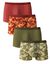 Boxer imprimé + uni - lot de 4 (orange + kaki)