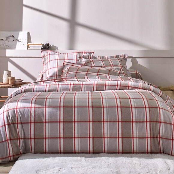 Linge de lit Scott flanelle tissé teint (beige)