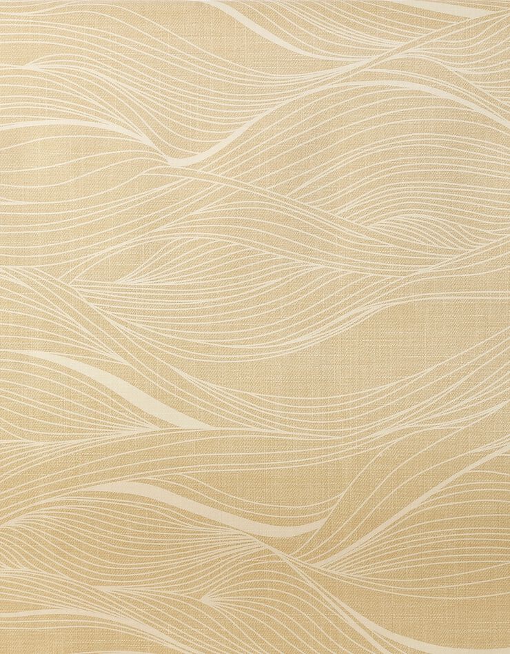 Nappe toile cirée imprimée vagues (jaune)