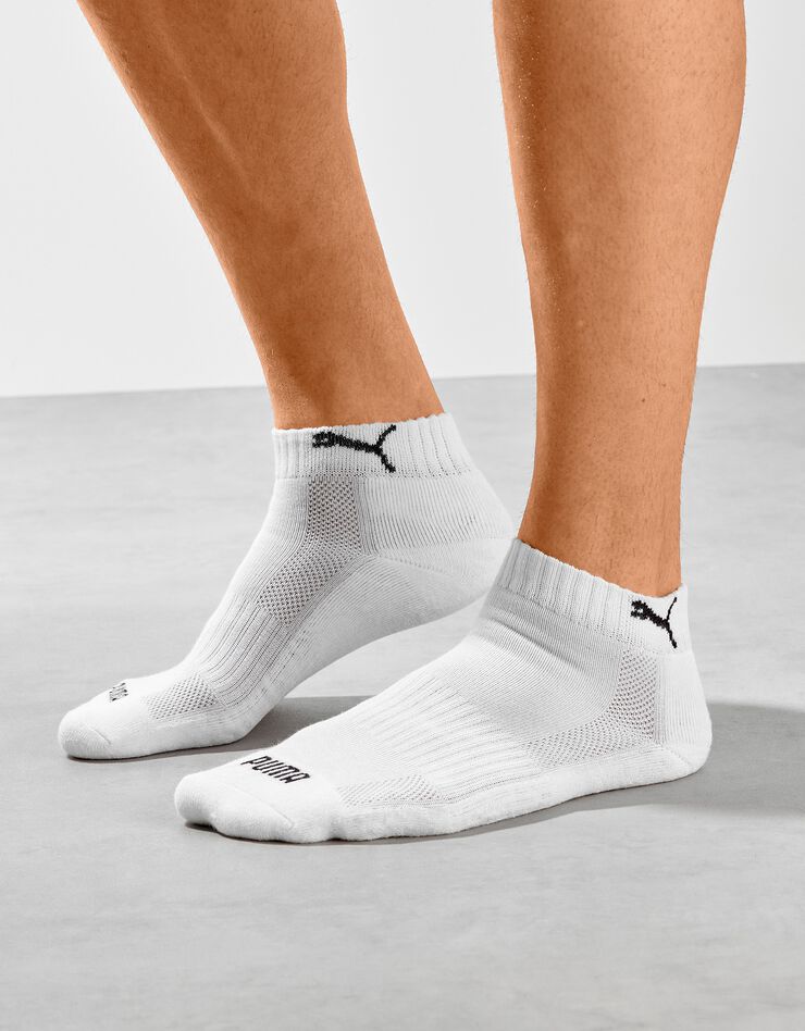 Chaussettes basses matelassées quarter - lot de 3 paires (blanc) Chaussettes basses matelassées quarter - lot de 3 paires (blanc)