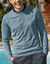 Pull uni col rond (aqua chiné)