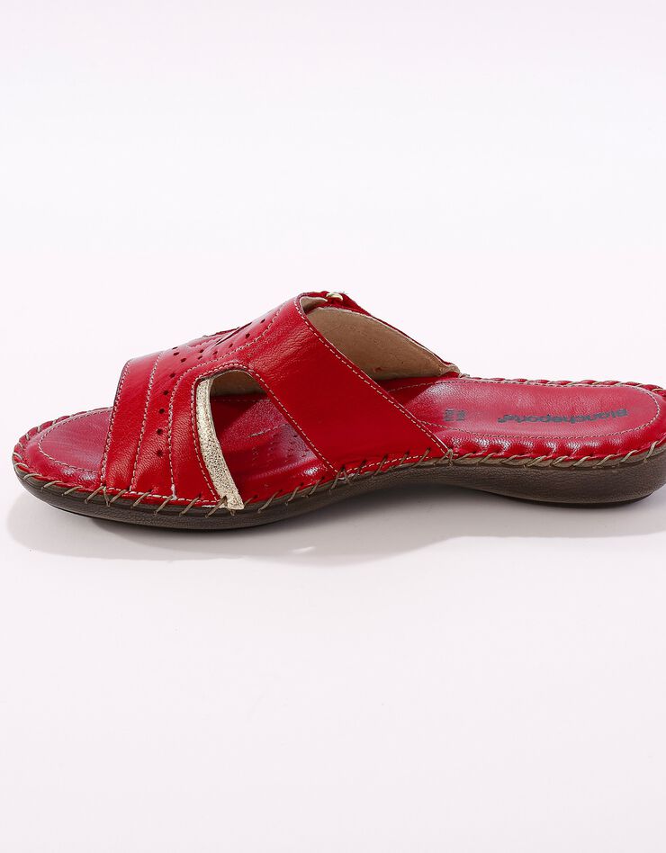 Mules confort en cuir ultra-souple - rouge (rouge) Mules confort en cuir ultra-souple - rouge (rouge)