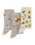 Chaussettes fantaisie à motifs abeilles - lot de 3 (beige / jaune)