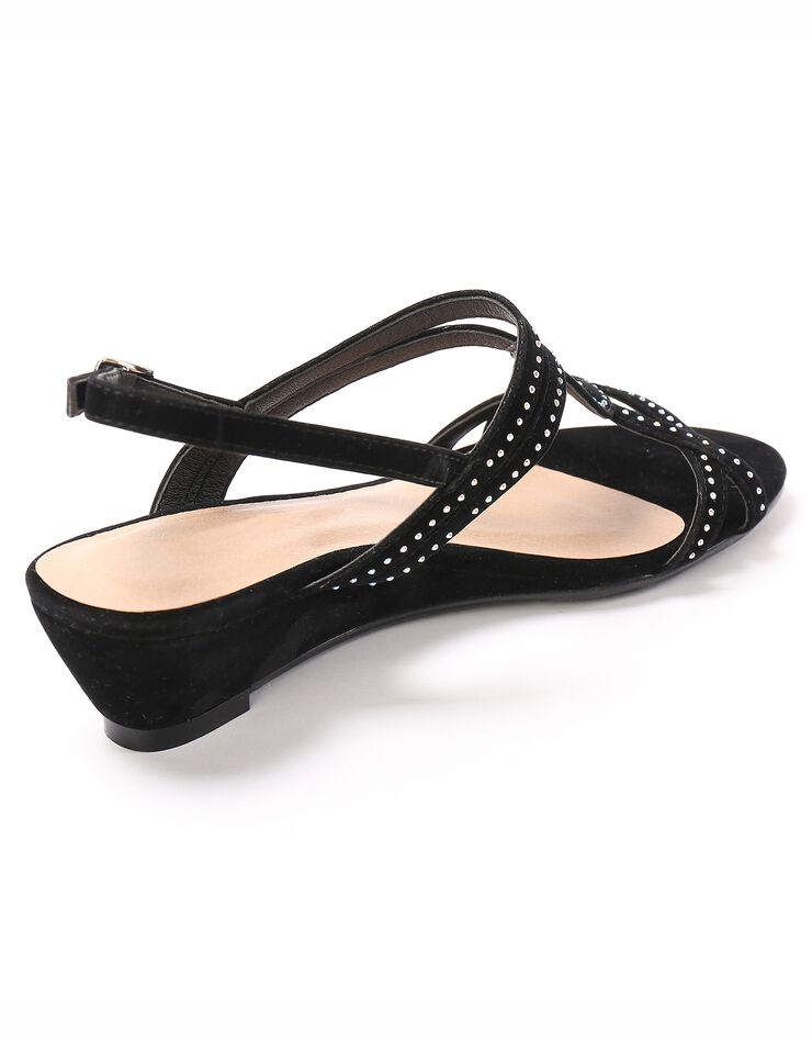 Sandales sequins compensées (noir)