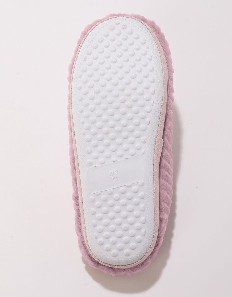 Mules en polaire plates et moelleuses (rose) Mules en polaire plates et moelleuses (rose)