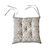 Galette de chaise imprimé géométrique - lot de 2 (beige / blanc)