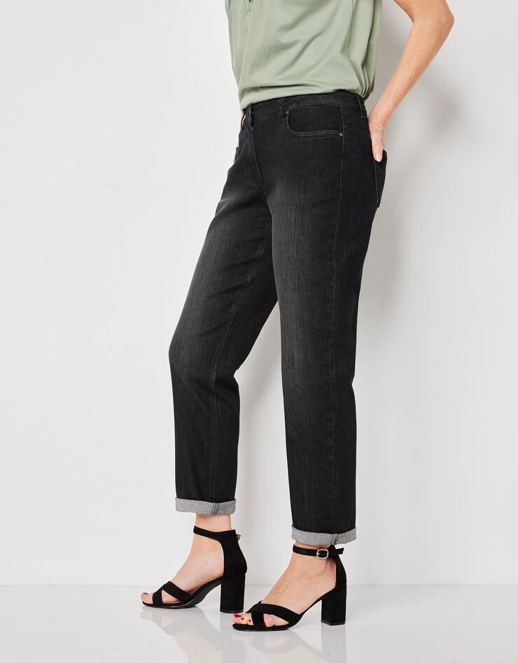 Jean stretch coupe mom (noir) Jean stretch coupe mom (noir)