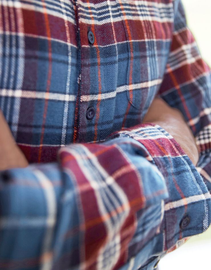 Chemise extra-longue carreaux flanelle (bordeaux) Chemise extra-longue carreaux flanelle (bordeaux)