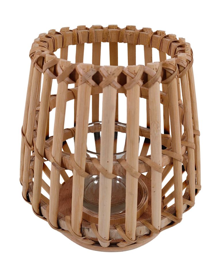 Lanterne photophore en bambou  (naturel)
