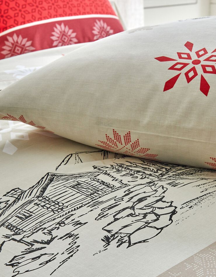 Linge de lit Montana en flanelle (rouge)