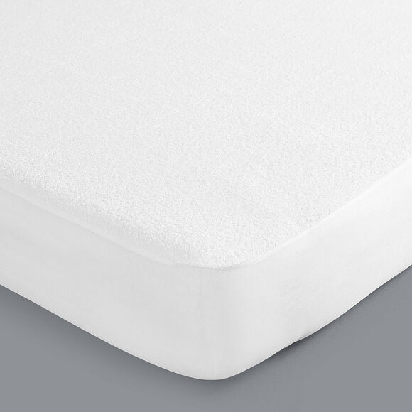Protège-matelas éponge imperméable (blanc)
