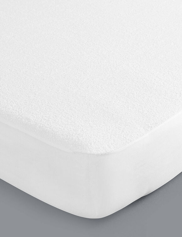 Protège-matelas éponge imperméable (blanc)