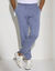 Pantalon jogging molleton bas élastiqué (bleu jean)