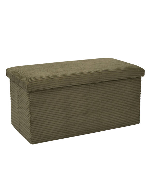 Banc-coffre pliable uni c&ocirc;tel&eacute; (vert)