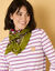 Foulard imprimé floral indien  (vert / parme)