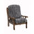 Housse microfibre bi-extensible imprimé vagues spéciale fauteuil rustique  (gris)