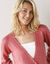 Gilet forme cache-coeur toucher doux (rose)