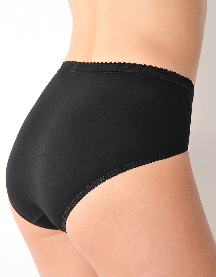 Culotte midi Chic, lot de 3 achetées + 1 GRATUITE (1) (noir) Culotte midi Chic, lot de 3 achetées + 1 GRATUITE (1) (noir)
