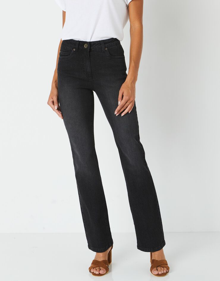 Jean bootcut coupe stretch, spécial petites (noir) Jean bootcut coupe stretch, spécial petites (noir)