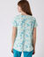 Tee-shirt pyjama manches courtes imprimé floral (aqua)