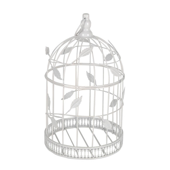 Cage à oiseaux décorative (blanc)