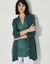 Gilet porter ouvert, manches longues (vert foncé)