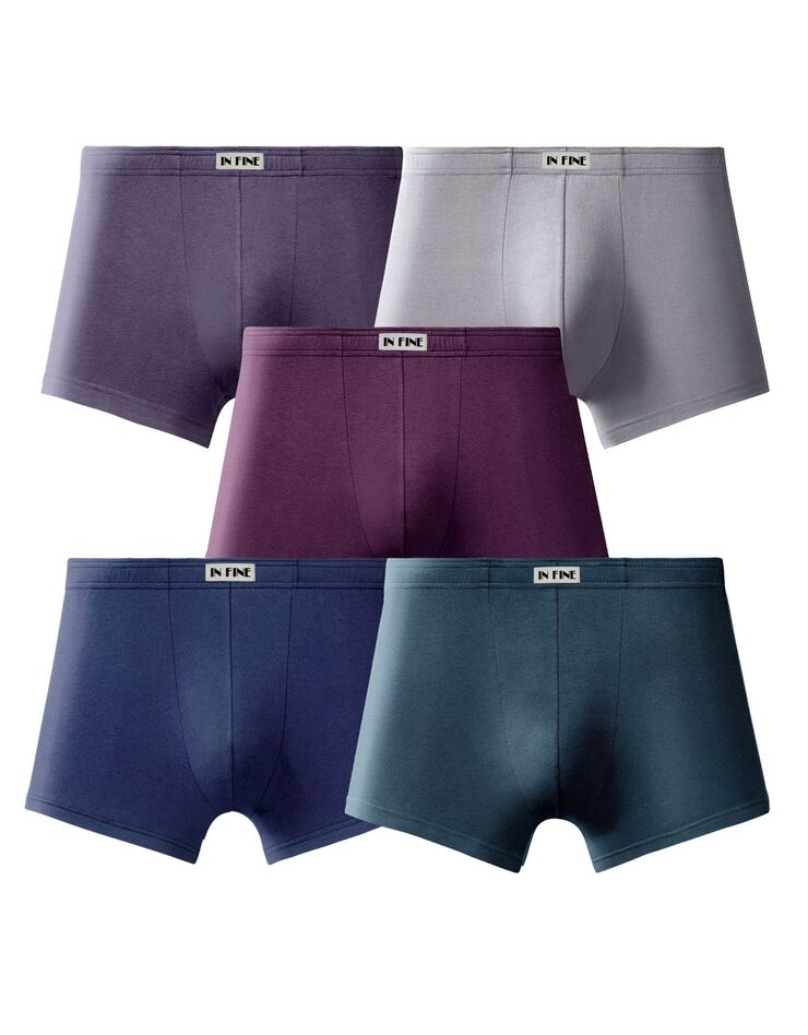 Boxer uni ceinture élastiquée recouverte - lot de 5 (diesel) Boxer uni ceinture élastiquée recouverte - lot de 5 (diesel)