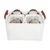 Panier de rangement tissu côtelé - lot de 3 (blanc)