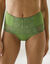 Culotte microfibre et dentelle stretch forme maxi taille haute "Limbara" - lot de 2 (vert)