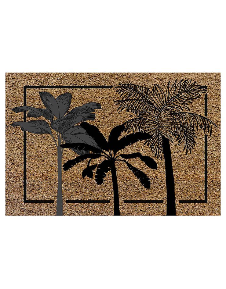Paillasson coco motif palmiers (marron)
