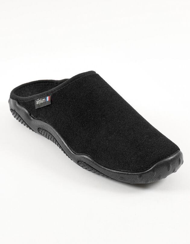 Mules homme semelles Airplum textile éponge (noir)