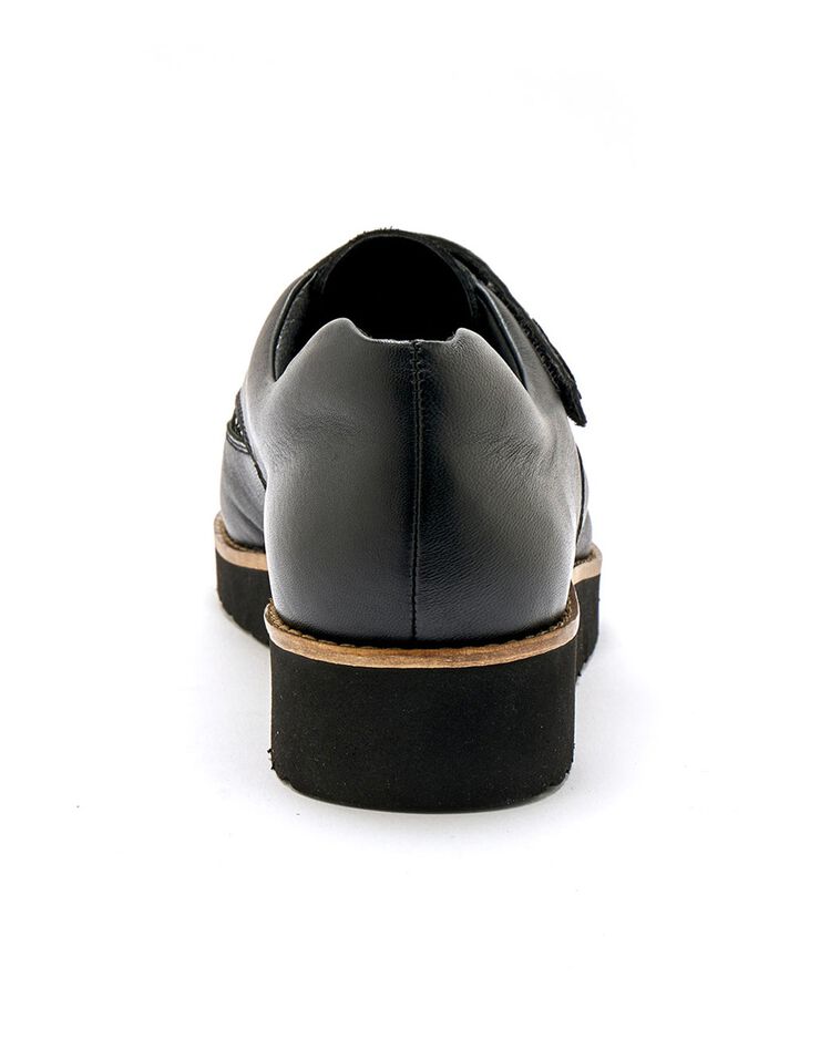 Derbies scratchées largeur confort tout cuir (noir) Derbies scratchées largeur confort tout cuir (noir)