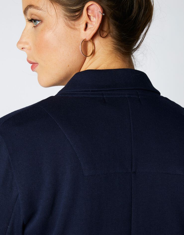 Veste fluide en maille molletonnée (marine) Veste fluide en maille molletonnée (marine)
