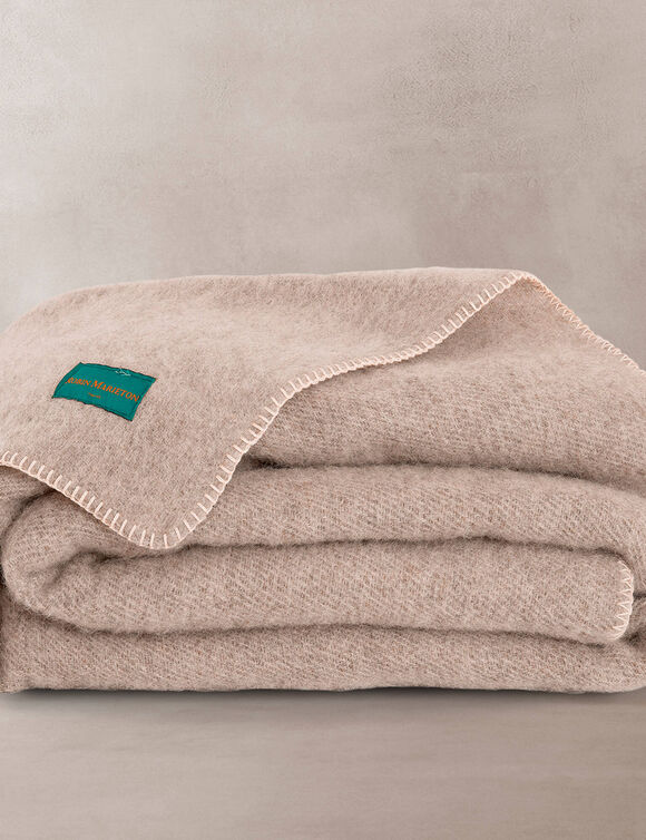 Couverture pure laine fabrication fran&ccedil;aise 400 g/m&sup2; (gr&egrave;ge)