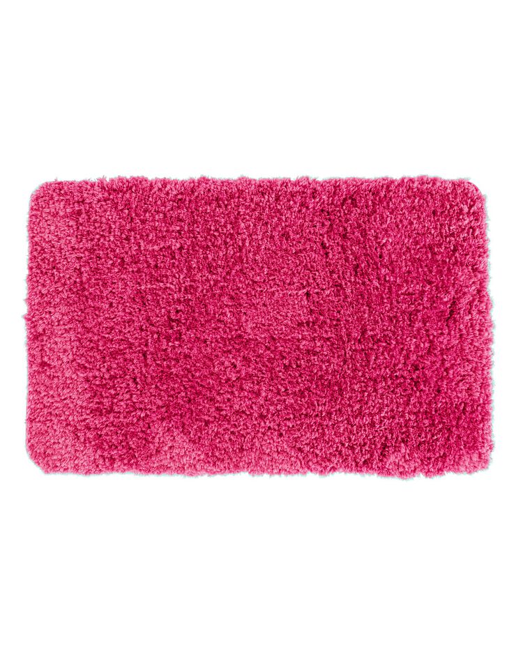 Tapis de bain uni moelleux microfibre (framboise) Tapis de bain uni moelleux microfibre (framboise)