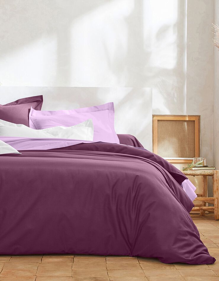 Linge de lit uni polycoton (lavande)