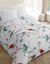 Couette coton imprim&eacute;e Oiseaux 200 g/m2 (blanc)