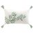 Coussin rectangulaire imprimé feuillage (vert)