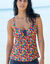 Haut de tankini évasé imprimé Toboki (multicolore)