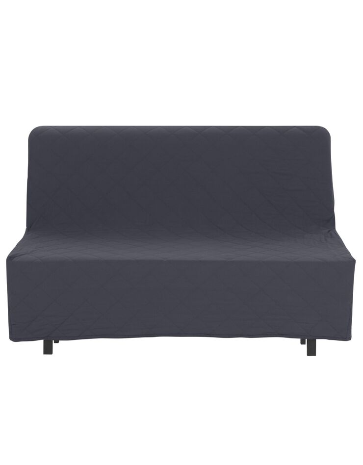 Housse canapé BZ coton bachette uni matelassé (gris anthracite)