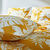 Linge de lit Paddy imprimé feuillage, coton (ocre)